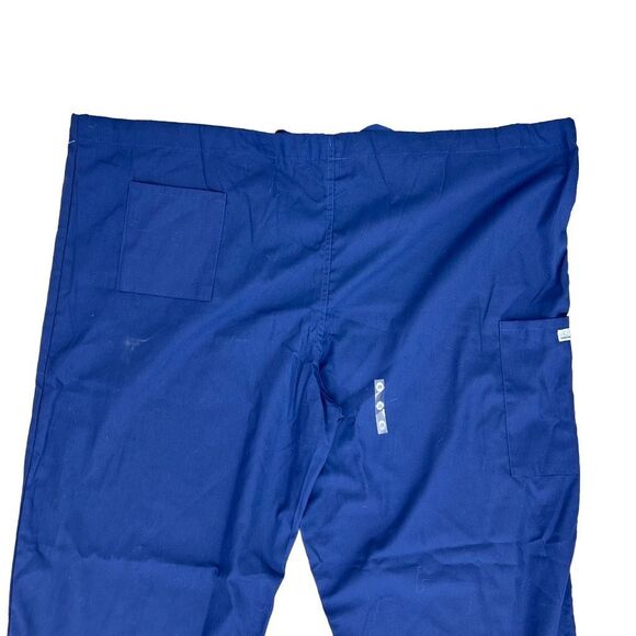 NWT White Swan Fundamentals Blue Scrub Pants Size 2X Drawstring Unisex Nursing - Picture 3 of 10